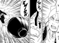 《博人传》漫画40话，博罗实力被高估了，博人搓一个丸子将其打飞
