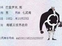 原来路飞是吃货族的，这个版本海贼王身份证你不一定见过