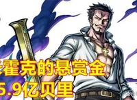 海贼王，尾田公布米霍克悬赏是35亿9千万，巴基的悬赏是31亿以上