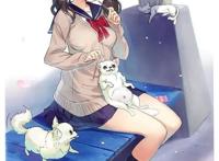 二次元动漫少女壁纸，散发出青春的活力与激情