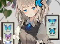 动漫少女：唯美壁纸推荐，蝴蝶女孩系列，接受宠爱吧！