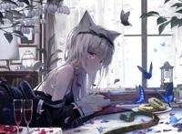 动漫美图：猛男必看！“萌系”兽耳娘的高清壁纸，快来领回家吧