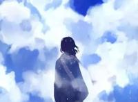 一眼就很舒适的蓝色背景微信头像（动漫女生版）