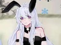 粉丝制作兔女郎古月娜，黑丝袜，大长腿很漂亮，这个细节值得夸赞