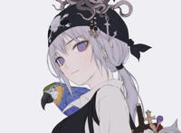 精致干净的二次元美女插画，背景单一，看上去却很让人舒服