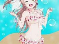 清凉一夏！二次元学生妹子泳装秀