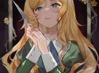 漂亮的日系二次元美少女同人插画，给人一种微妙的狂草既视感
