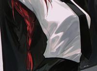 漂亮的日系二次元美少女同人插画，给人一种微妙的狂草既视感