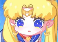 超萌版《美少女战士》头像，火野丽表情调皮，月野兔萌化了