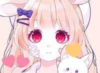 粉色动漫少女头像：卡哇伊