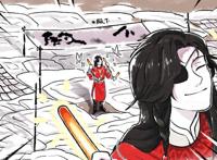 《天官赐福》谢怜被贬下凡，花城粉丝“团”接驾，又有糖吃了