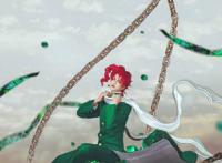《JOJO的奇妙冒险》花京院典明cos，魅力吸睛，帅气太有范