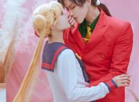 《美少女战士》月野兔星野光cos，实力养眼，我已经被甜化了