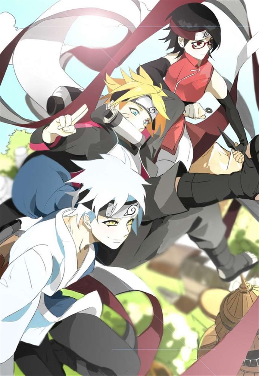 naruto uzumaki boruto uchiha sarada mitsuki (naruto) pixiv id