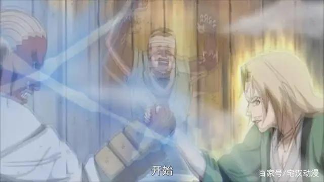 影级之间较量扳手腕，眼看纲手要赢了，谁知雷影毫无绅士风度！
