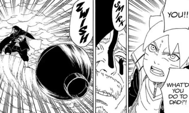 《博人传》漫画40话，博罗实力被高估了，博人搓一个丸子将其打飞