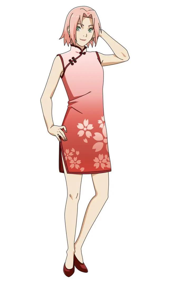 当火影忍者中的忍者穿上中式旗袍,雏田美如画,手鞠成熟风