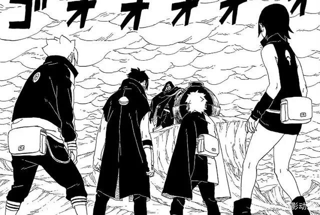 《博人传》漫画43话，大筒木桃式掌控博人身体，与川木秒杀博罗