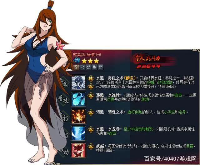 火影忍者五代水影照美冥的泳装你喜欢吗？