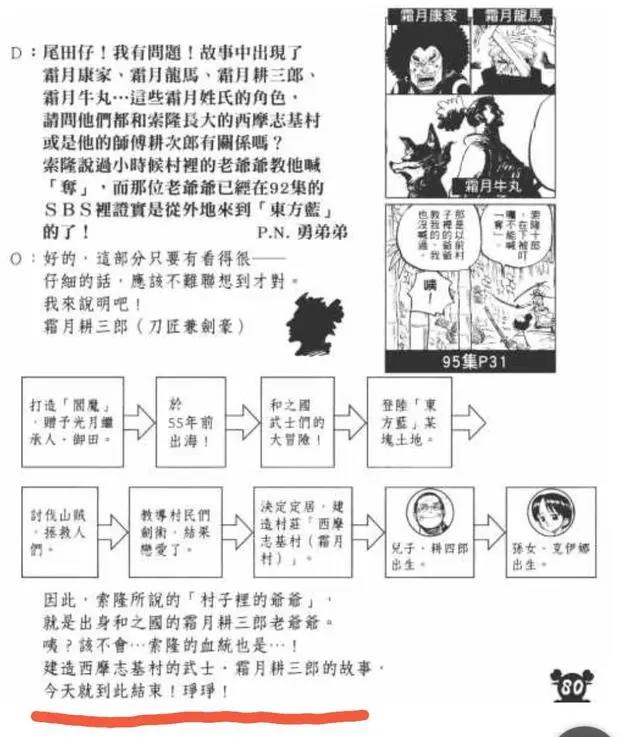 海贼王最新话：官方实锤索隆是龙马后人，日漫真的走不出血统论？