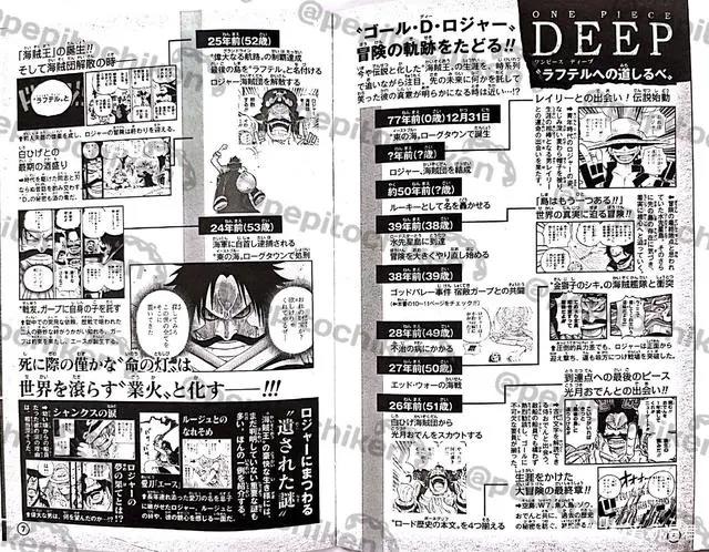 海贼王资料图更新,罗杰海贼团轨迹曝光,其中就有和洛克斯的大战