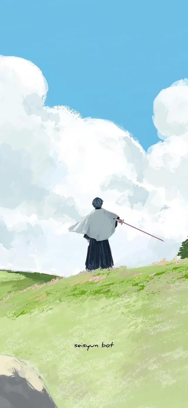 一组清新养眼的动漫风插画壁纸，高清全面屏