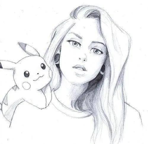 美丽的动漫图片素描(60张)