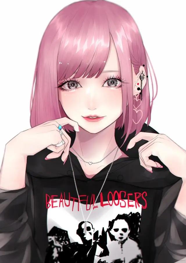 暗黑系风格冷冰冰的动漫少女，二次元动漫珍藏壁纸，快来领取啊！