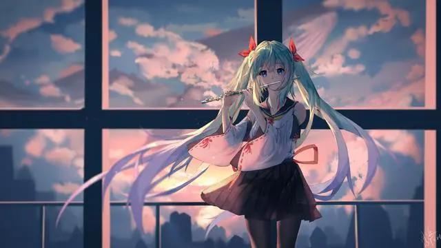 二次元美少女电脑壁纸，这么可爱还不赶快给你的电脑设置