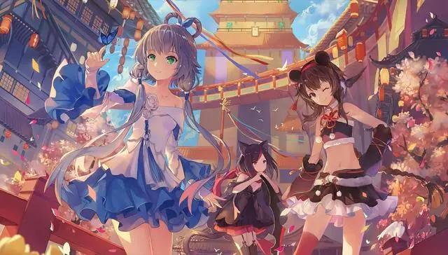 二次元美少女电脑壁纸，这么可爱还不赶快给你的电脑设置