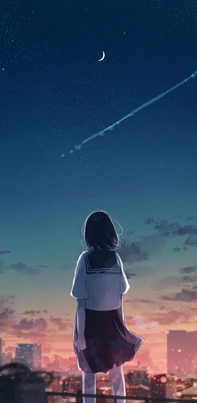 「动漫二次元夜空壁纸」，4K全屏