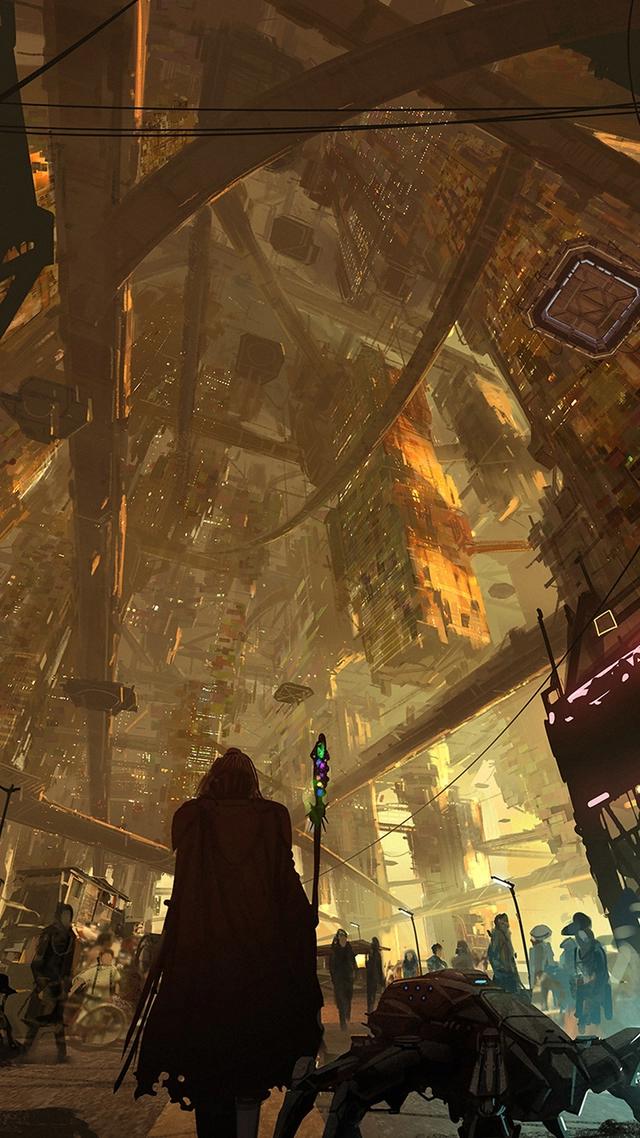 动漫场景壁纸，超多元素魔幻之都带来视觉震撼，仿佛置身于异世界