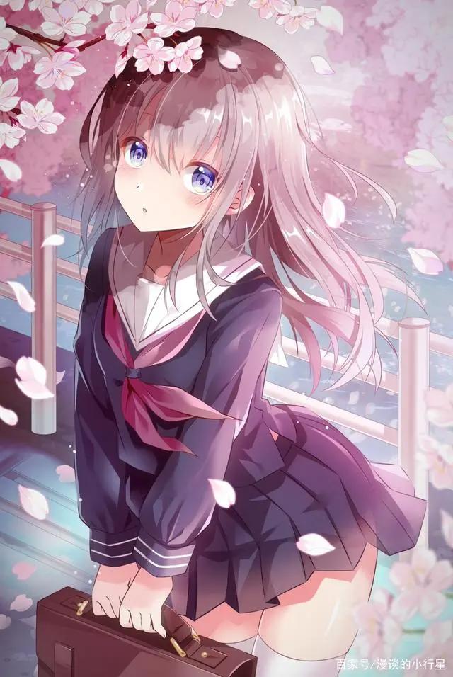 动漫少女：樱花jk学院风系列壁纸推荐，网友惊叹：二次元好美！
