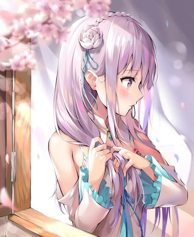 动漫图片：不愧是美少女，绑头发都这么可爱