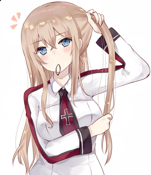 动漫图片：不愧是美少女，绑头发都这么可爱