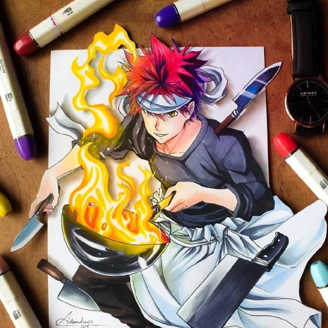 动漫人物立体画，鼬神依旧高冷，夜见诠释潇洒