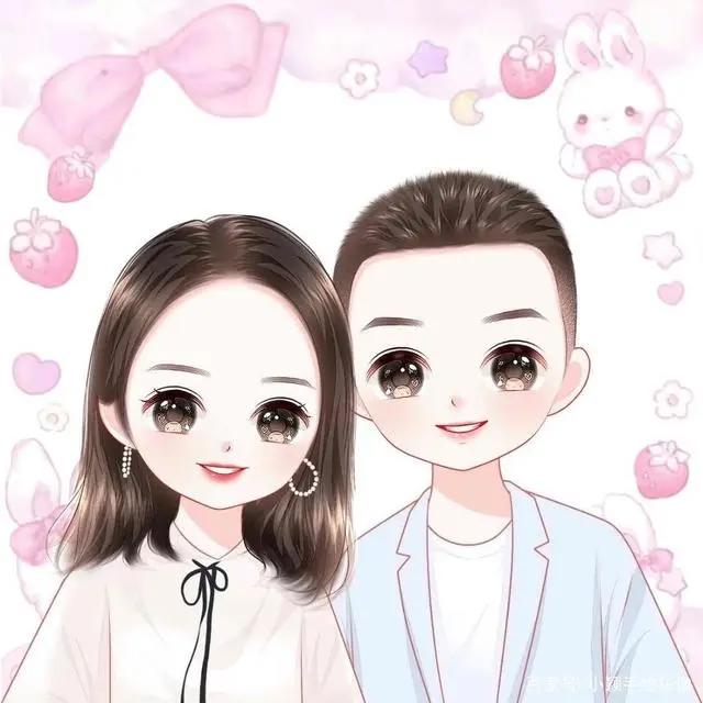 情侣漫画风头像，用手绘画风记录甜蜜瞬间，见证幸福爱情