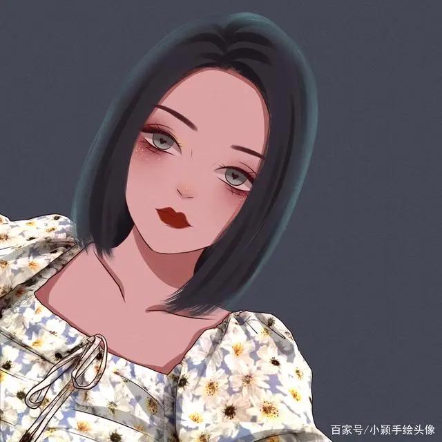 认真生活，成就幸福，唯美卡通漫画头像