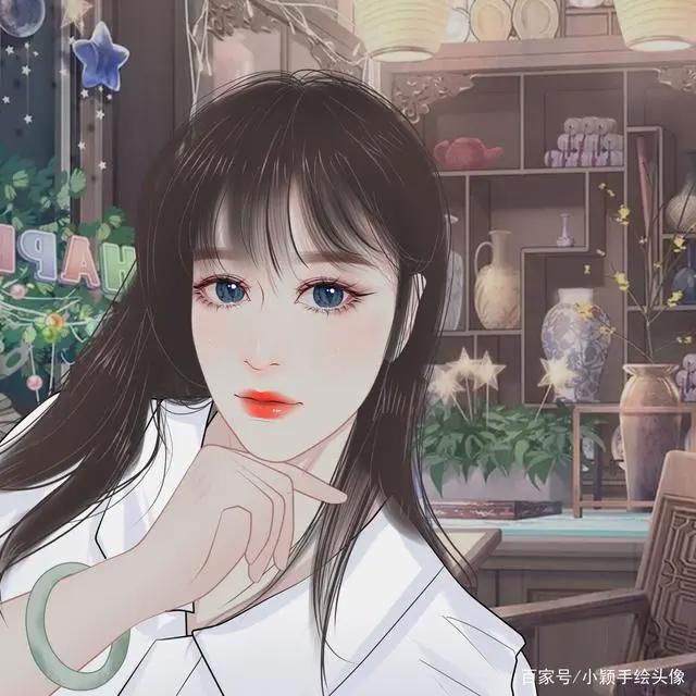 认真生活，成就幸福，唯美卡通漫画头像