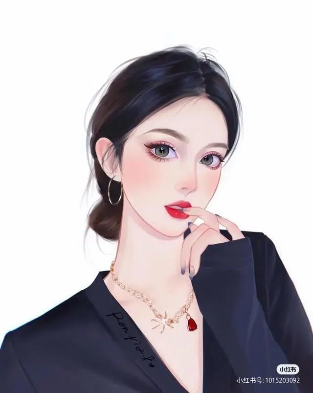 高颜值！可甜可御的手绘动漫女头像