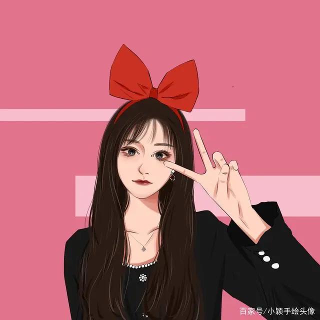 卡通手绘头像，成熟也能很可爱，卡通同样很稳重
