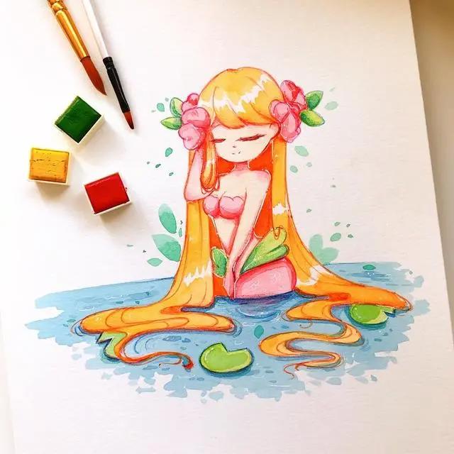 超可爱的q版动漫人物插画集，萌萌哒的小姐姐，每一张都超好看