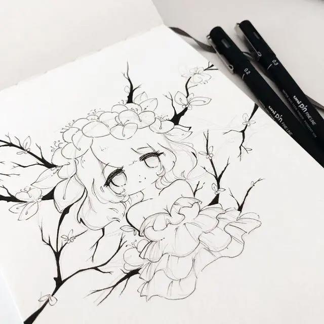 超可爱的q版动漫人物插画集，萌萌哒的小姐姐，每一张都超好看