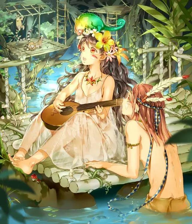 手绘动漫插画素材大全合集分享,清新甜美插画壁纸