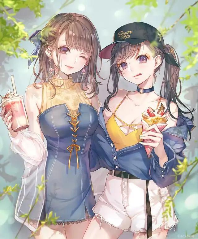手绘动漫插画素材大全合集分享,清新甜美插画壁纸