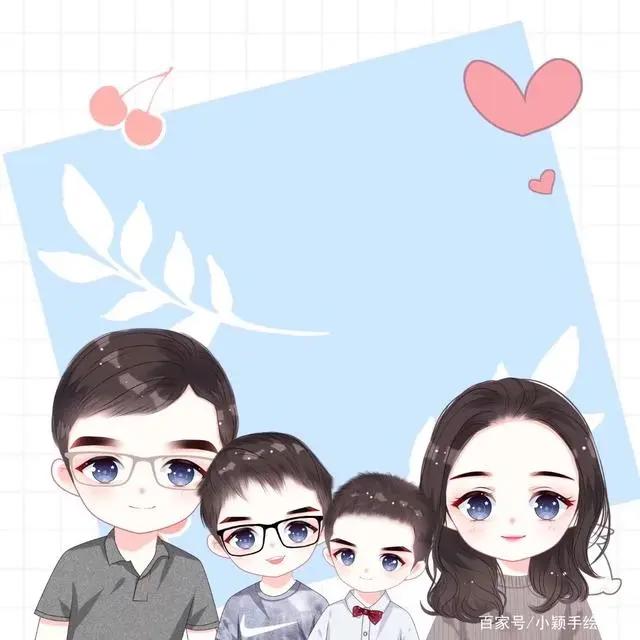 朋友圈个性头像，全家福动漫图片手绘，有你想要的