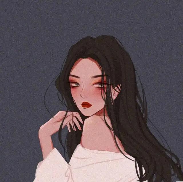 分享一组动漫图片高冷御姐风手绘女生头像