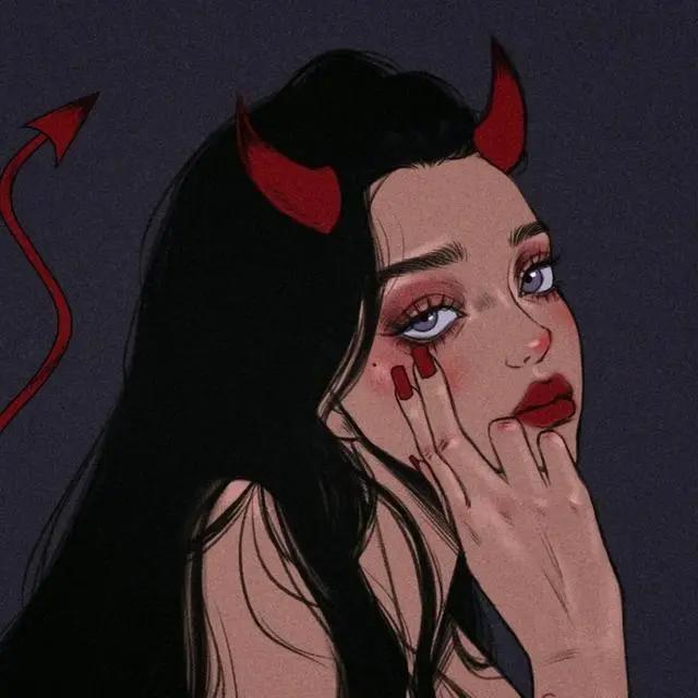 分享一组动漫图片高冷御姐风手绘女生头像