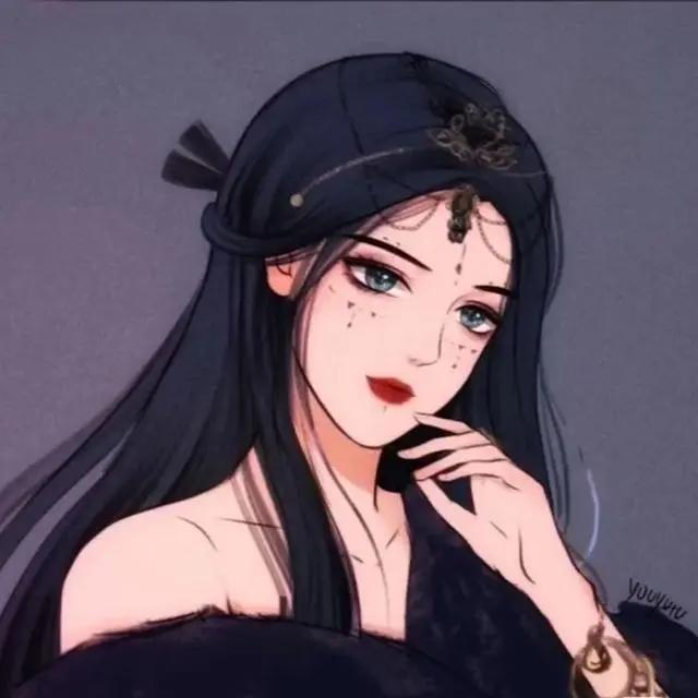 分享一组动漫图片高冷御姐风手绘女生头像