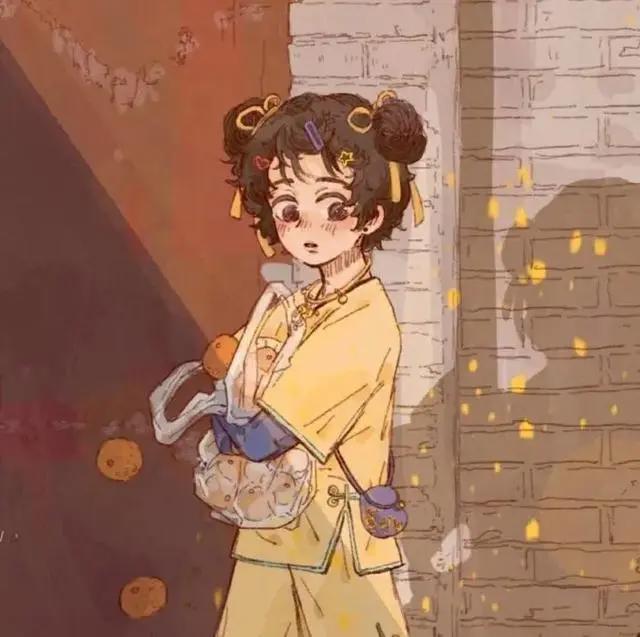 可爱动漫气质风情侣头像，无水印